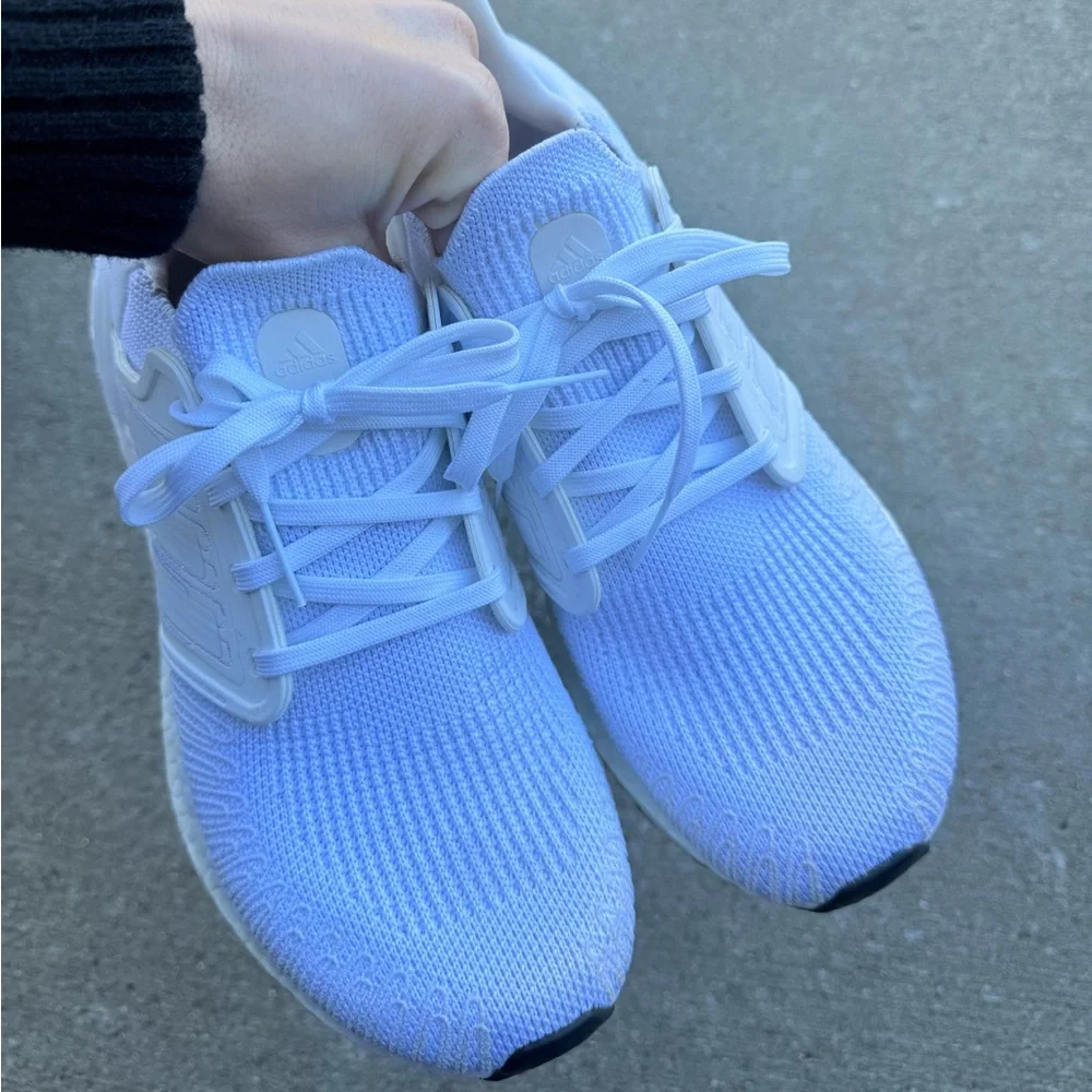 adidas Ultraboost Running Shoes White with Black Outsole